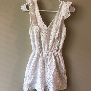 Everly white lace romper
